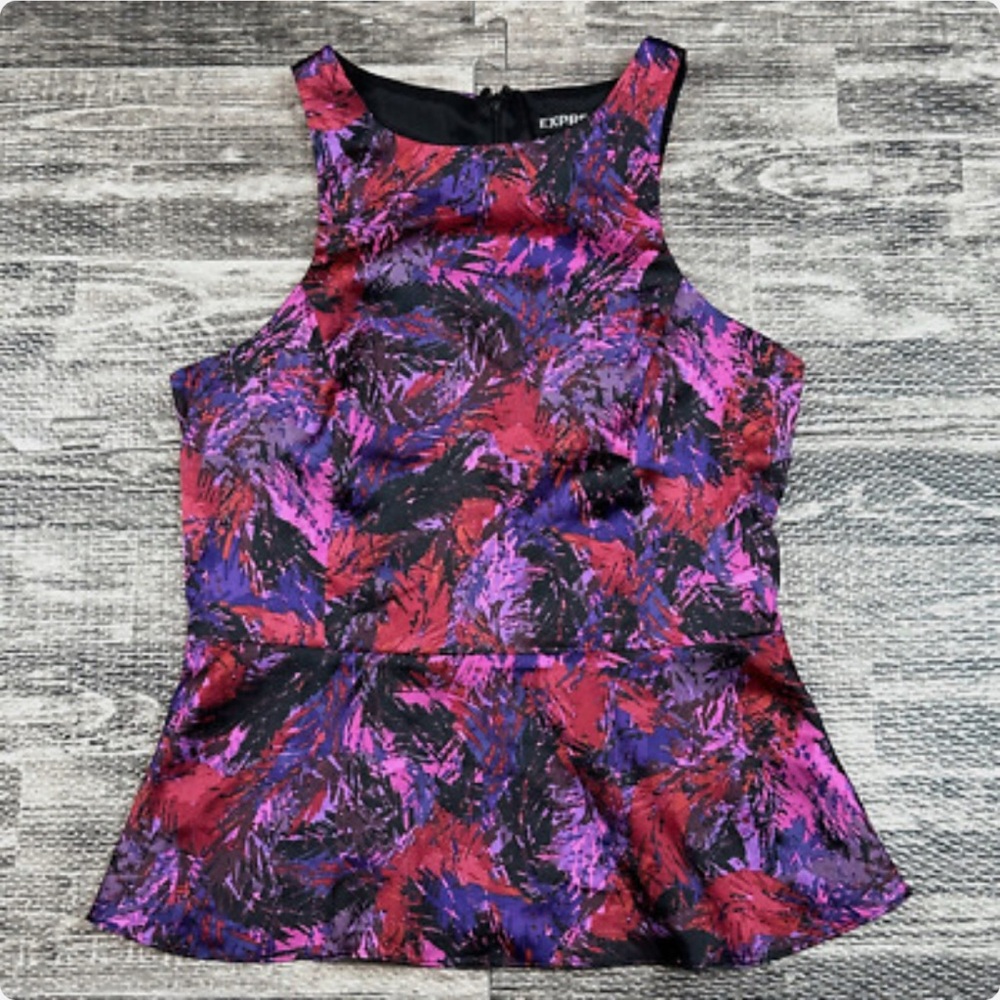 Express Junior Multicolor Patterned Tank Top - image 1